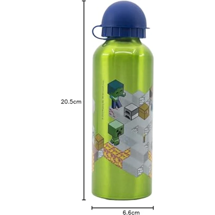 Minecraft Aluminium Trinkflasche Distorsion, 530 ml im Isometric Design, auslaufsicher – Bild 4