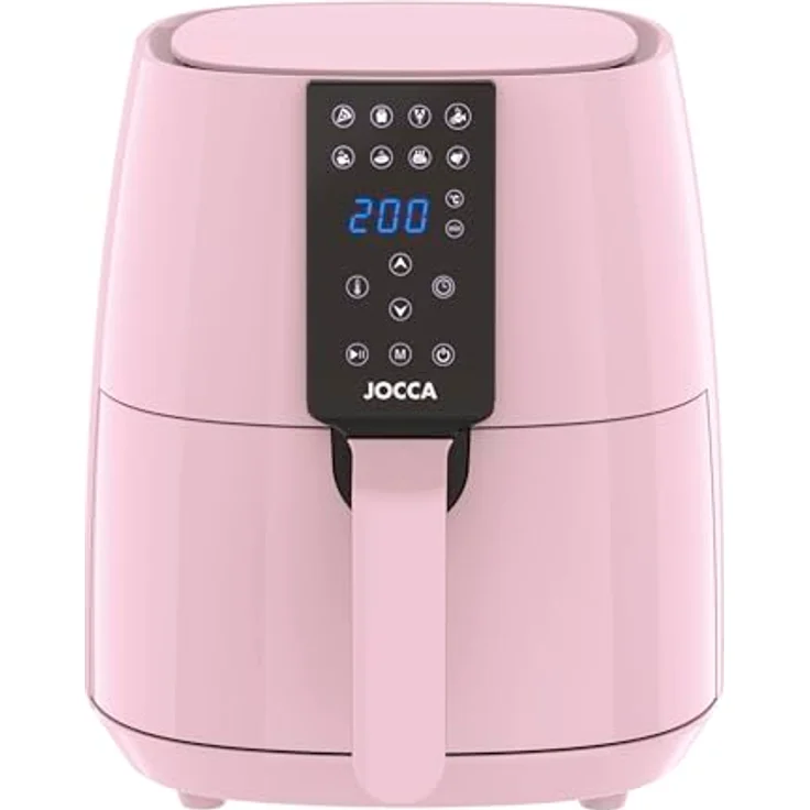 Jocca Heißluftfritteuse Sweet Line, 3,8L, 1450W, 8 Programme, LED Touchscreen, Timer, rosa – Bild 1