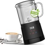 LEBENLANG Glas Milchaufschäumer - 100% BPA-Frei inkl. Ersatz Schneebesen & 4 Modi | Kakaomaschine Gerät Milk Frother | Milch aufschäumen elektrischer Milchschäumer Milchkocher Milchwärmer - Preisvergleich