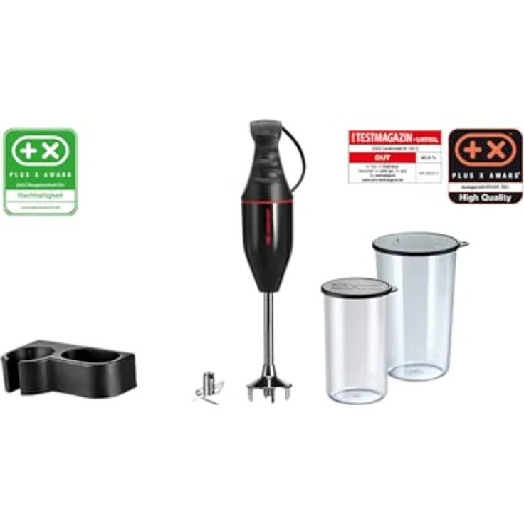 ESGE Zauberstab Stabmixer ESGE-Zauberstab 901205 Set M100 Design, Schwarz, 7000/10000 U/min, Multimesser, inkl. Becher-Set – Bild 3