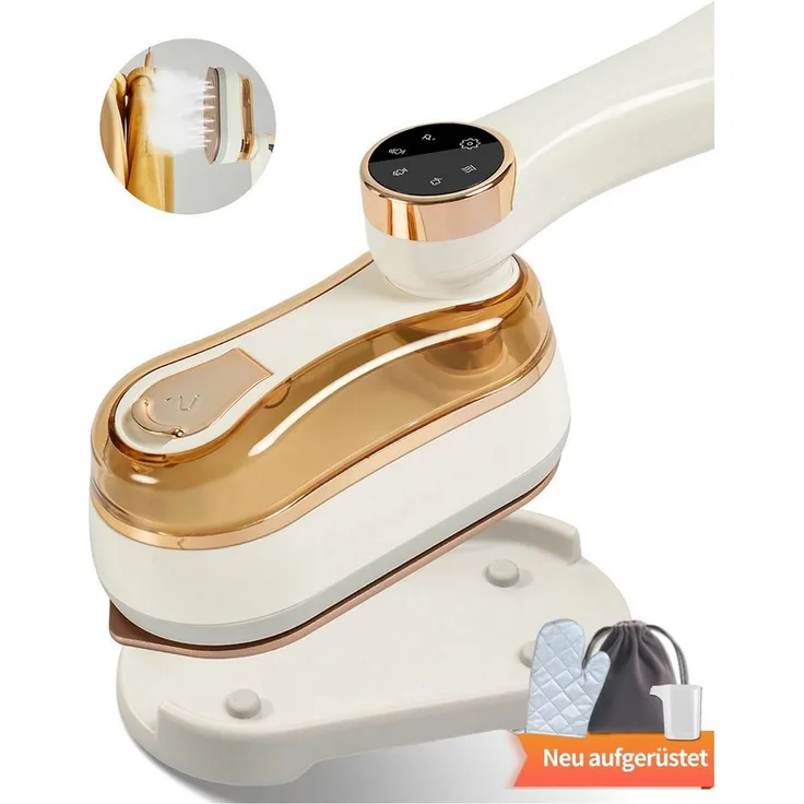 7MAGIC Tragbare Dampfbürste, 1200W Dampfglätter mit 180ml Tank, <10s Aufheizen, inkl. Samtbeutel, 3-Stufen-Dampfregelung