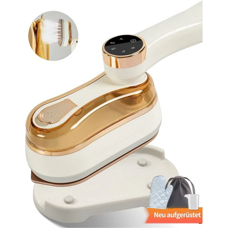 7MAGIC Tragbare Dampfbürste, 1200W Dampfglätter mit 180ml Tank, <10s Aufheizen, inkl. Samtbeutel, 3-Stufen-Dampfregelung