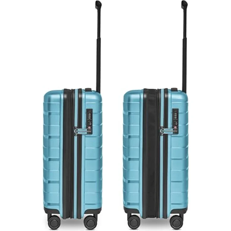 Bergpfeil Kleiner Hartschalen Kabinen-Koffer | Cabin-Trolley 40 x 22 x 55 cm aus Polypropylen | Lightweight 2,8 kg | Doppelrollen & TSA-Schloss (Travel) – Bild 2