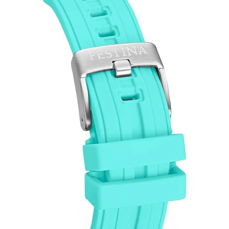 Festina Chronograph Chrono Bike Herrenuhr, Silikonarmband Azurblau, Edelstahlgehäuse, japanisches Quarzwerk, Stoppuhrfunktion – Bild 4