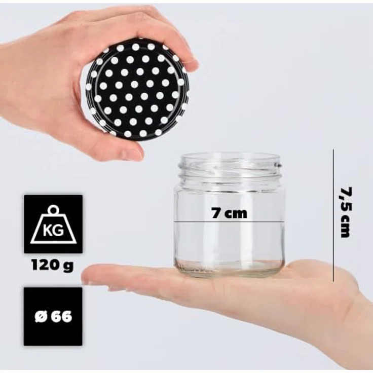 KADAX 10er Set Einmachgläser 200ml TO66, dickwandige Marmeladengläser mit luftdichtem Schraubdeckel, spülmaschinenfest und lebensmittelecht – Bild 2