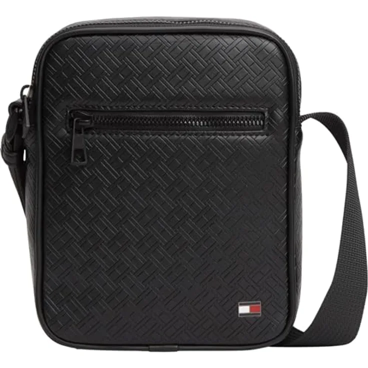 Tommy Hilfiger TH Flag Mini Bag, Umhängetasche aus 100% Polyurethan, schwarz, 16 cm x 6 cm x 20.5 cm
