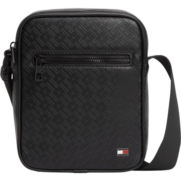 Tommy Hilfiger TH Flag Mini Bag, Umhängetasche aus 100% Polyurethan, schwarz, 16 cm x 6 cm x 20.5 cm – Bild 1