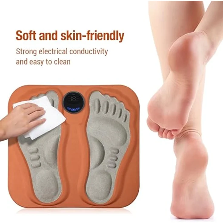 Lalano`S Cosmetics Fußmassagegerät 3D Fußmassagematte, EMS, für Durchblutung, Muskelschmerzlinderung, Venentrainer, Massage durch niederfrequente Impulse – Bild 5