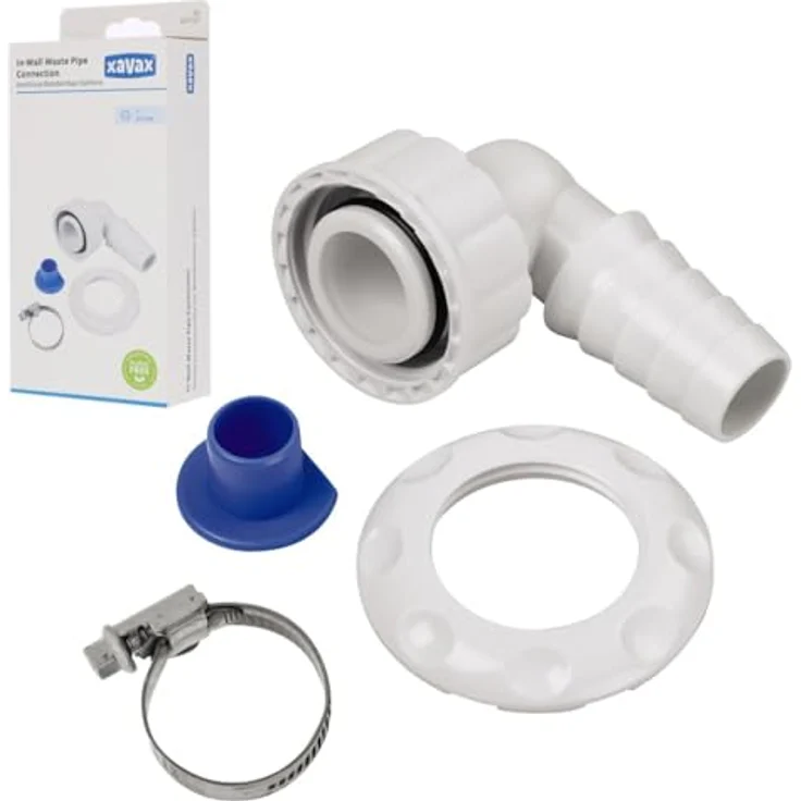 Xavax Waschmaschinenschlauch Siphonanschluss für Wandeinbau-Siphons, robustes Waschmaschinen-Zubehör – Bild 2