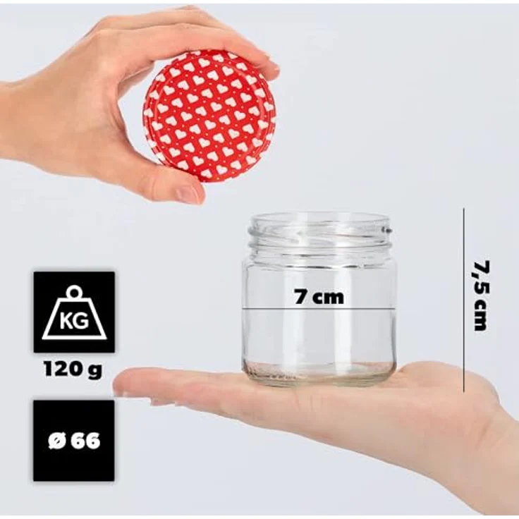 KADAX 50er Set Einmachgläser 200ml TO66, Luftdicht & Spülmaschinenfest, Marmeladengläser mit Schraubdeckel, ideal für Honig, Pesto und Desserts – Bild 2