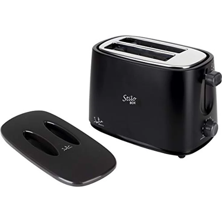 Toaster schwarz mit Jata TT631 Schutzkappe und zwei extra breiten Schlitzen Mit elektronischer Bräunungswahl 6 Positionen. Körper mit kühlem Touch. Krümelschublade Automatische Brotzentrierung – Bild 4