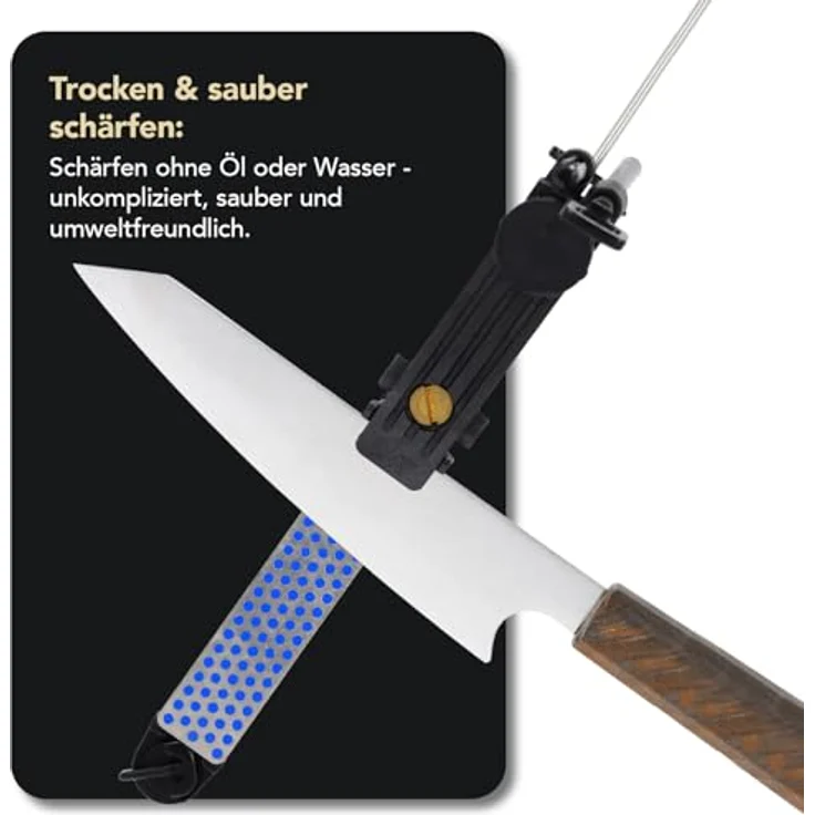 DMT AKEFC Aligner-Kit, 3 Schleifsteine mit Diamanten 10cm grob, fein, extra-fein, Führungsschiene, Aufbewahrungstasche aus Stoff – Bild 7