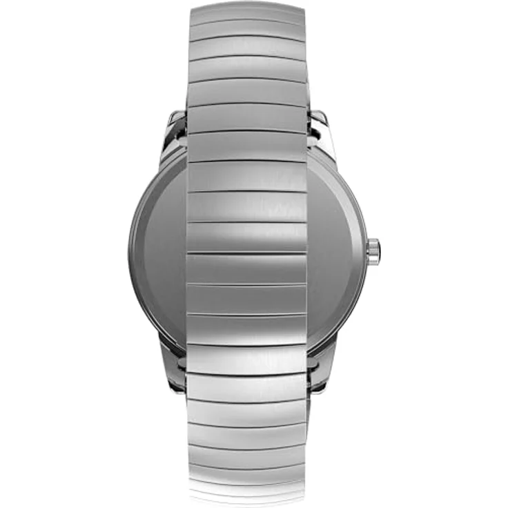 Timex Easy Reader T2H451, Herren-Armbanduhr 35 mm, Edelstahl, Quarz, weiß, Wasserfest bis 30 m, mit Datumsfenster – Bild 3