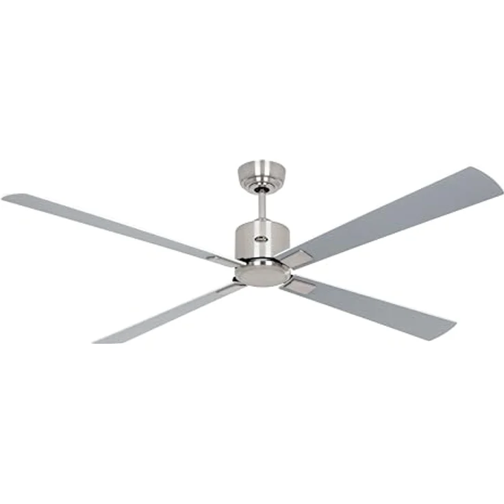 CasaFan ECO NEO III 152 BN-WE/LG, WiFi Deckenventilator mit Fernbedienung, Timer, Flügel in Weiß/Lichtgrau, Chrom (gebürstet) – Bild 2