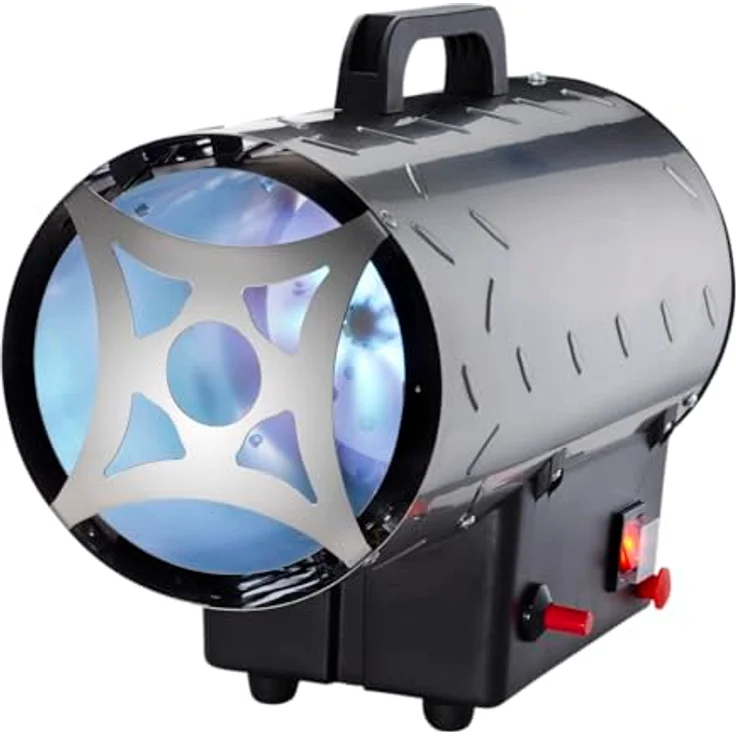 ROWI Gas Heizgebläse 10 kW 580 m³/h inkl. Gasschlauch, Druckminderer & Piezozündung I Ventilationsfunktion im Sommer I Leicht & robust I Hohe Sicherheit | Einfacher Transport – Bild 2