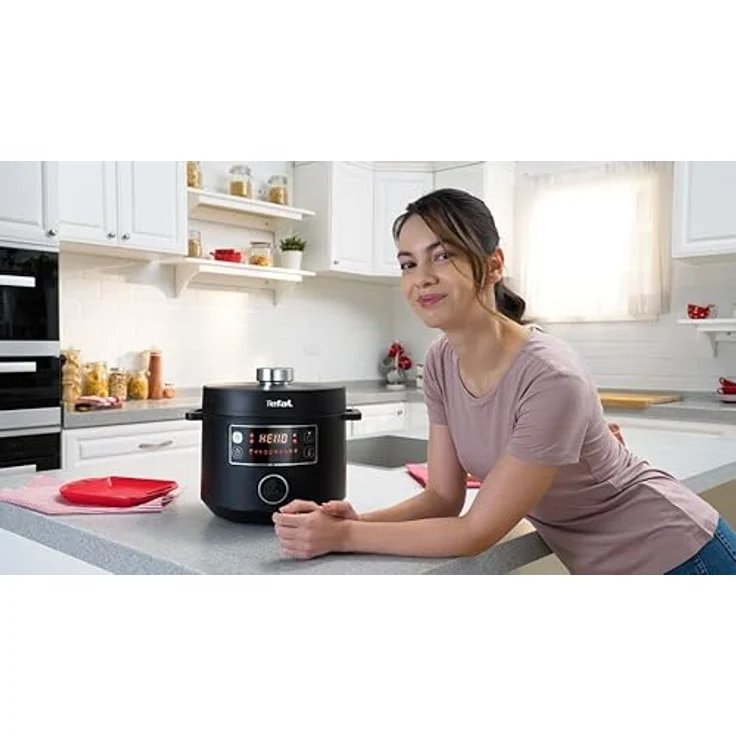 Tefal Turbo Cuisine CY7548 Multikocher, 1090 Watt, 5L, 10 Programme, Timer, antihaftbeschichtet, schwarz – Bild 2