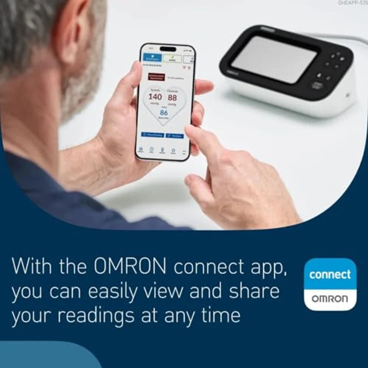 Omron M7 Intelli IT AFib, Blutdruckmessgerät Oberarm mit 360° Intelli Wrap Manschette und AFib-Erkennung – Bild 4