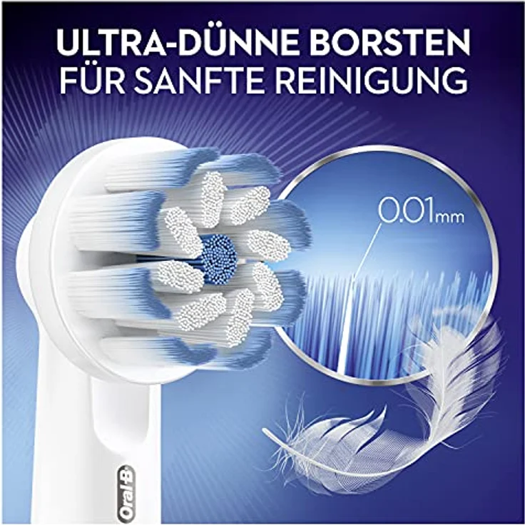 Oral-B Sensitive Clean 6er Aufsteckbürste, weiß – Bild 3