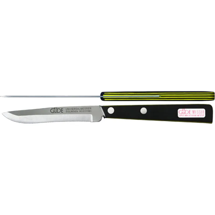 Güde Messer Solingen Vielzweckmesser Güde Universalmesser, Rostfreier Spezialmesserstahl, farbig gestreift, spülmaschinenfest