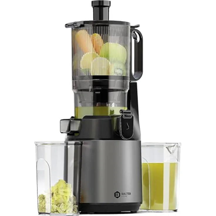 Balter Entsafter Slow Juicer VITALMAXX PRO, Große 135MM Öffnung, 300 Watt, BPA Frei, leise