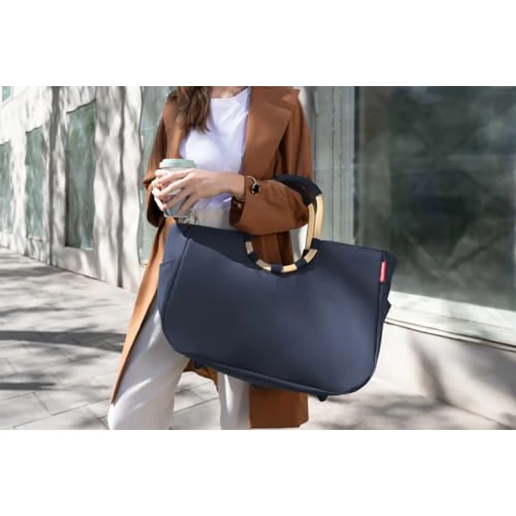 reisenthel Loopshopper L, Einkaufstasche 46 cm mit robustem Hauptfach und gepolsterten Tragegriffen, blau – Bild 9