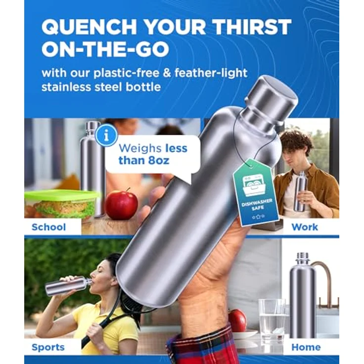 MATE OF STEEL Flipper - 0.75L Edelstahl-Flasche für SodaStream – Bild 4