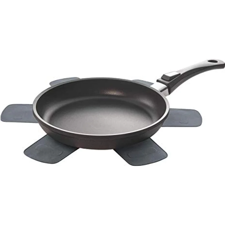Berndes Silikon-Pfannenschutz-Set, 2 Stück, hitzebeständig bis 230 °C, grau, 40 cm Durchmesser, spülmaschinengeeignet – Bild 4