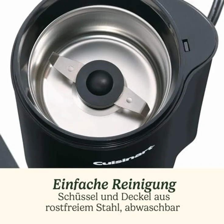 Cuisinart DBM-8MCP Kaffeemühle, kompakte Kaffeemühle mit Edelstahlbehälter, 1-12 Tassen, verschiedene Mahlgrade für French Press, Tropfkaffee und Espresso, leicht zu reinigen – Bild 4