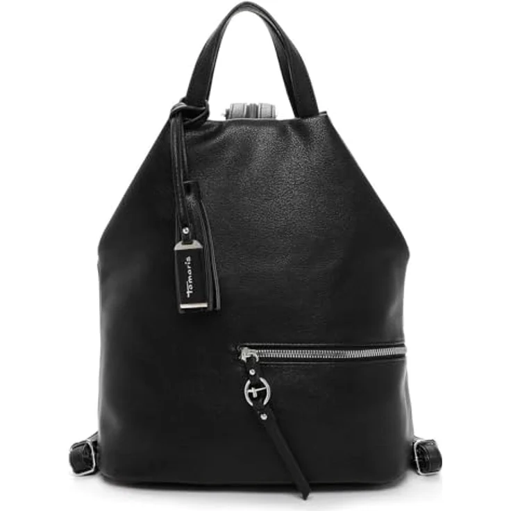 Tamaris Nele City Rucksack, 40 cm, schwarz, 100% Polyurethan, 35 x 17 x 40 cm – Bild 1