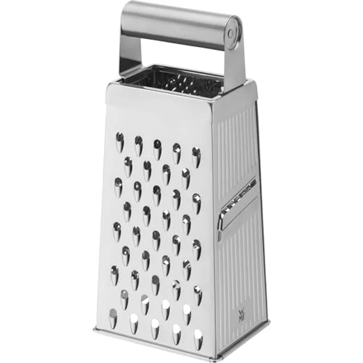 WMF Vierkantreibe, 8 x 24 cm, Reibe Edelstahl, 4 Reibeflächen, ideal als Kartoffelreibe, Gemüsehobel, Cromargan Edelstahl, spülmaschinengeeignet – Bild 4