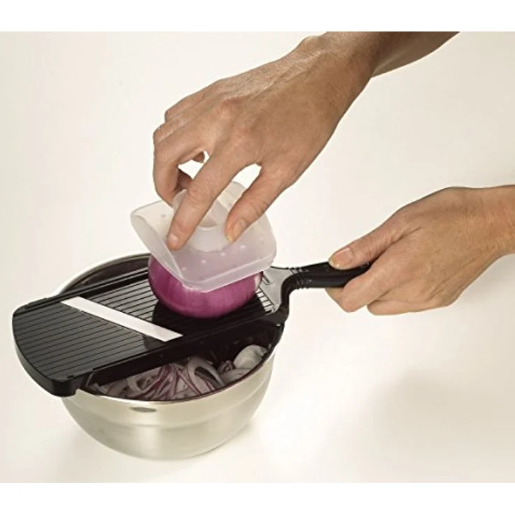 KYOCERA Keramikhobel CSN-202-BK Universalhobel, Küchenhobel mit besonders scharfer Keramikklinge für sauberes Hobeln. 4-fache Schnittdickeneinstellung inklusive Fingerschutz. Schwarz. 27,7 x 9,2 x 1,6 cm. – Bild 2