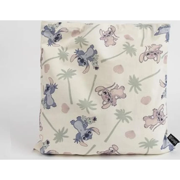 Lilo & Stitch Shopper Stofftragetasche, wiederverwendbar, 36 × 39 cm, aus Baumwoll-Polyester-Mischung – Bild 2