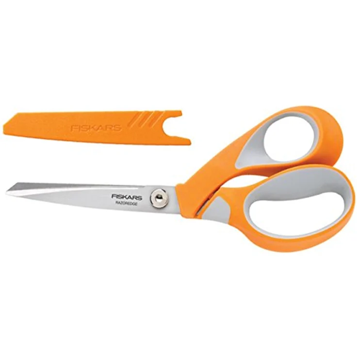 Fiskars Stoffschere, Länge: 21 cm, Rostfreie Stahl-Klinge-Kunststoff-Griffe, Orange, RazorEdge, 1014579 – Bild 3