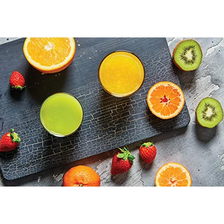 Börner Saftpresse (Violett) • Zitruspresse für frische Obst-/Gemüsesäfte • Entsafter mit Saftbehälter • Orangenpresse manuell • Fruchtpresse – Bild 4