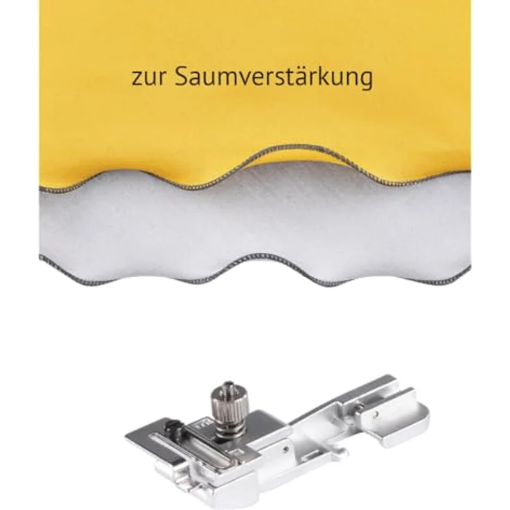 baby lock Nähmaschine Gummibandfuß, für unterschiedliche Gummibandbreiten in gleichmäßiger Dehnung, mit Einlauf für Nahtstabilisator, in der Farbe Weiß – Bild 3