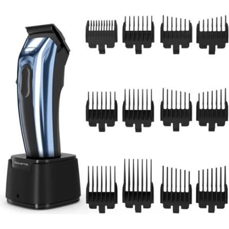 Rowenta Aparador de Cabelo e Barba TN1551E0, Haarschneider mit 45 mm XL-Klinge, selbstschärfenden DLC-Beschichteten Klingen, 2,5 Stunden Akkulaufzeit