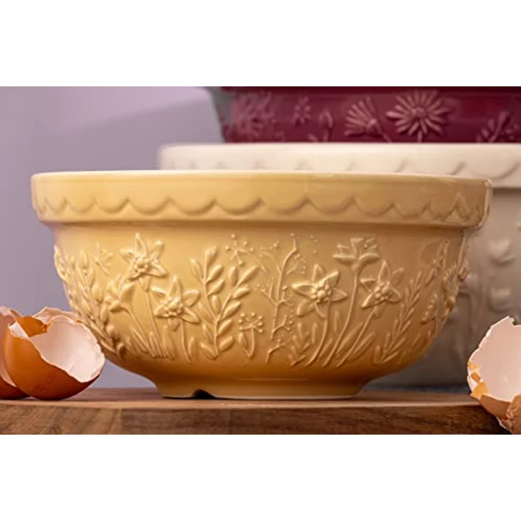 Mason Cash Steingut Rührschüssel 21 cm Daffodil 2 L groß | splitterresistentes Steingut | für Brotteig, Kuchenteig oder Pizzateig – Bild 5