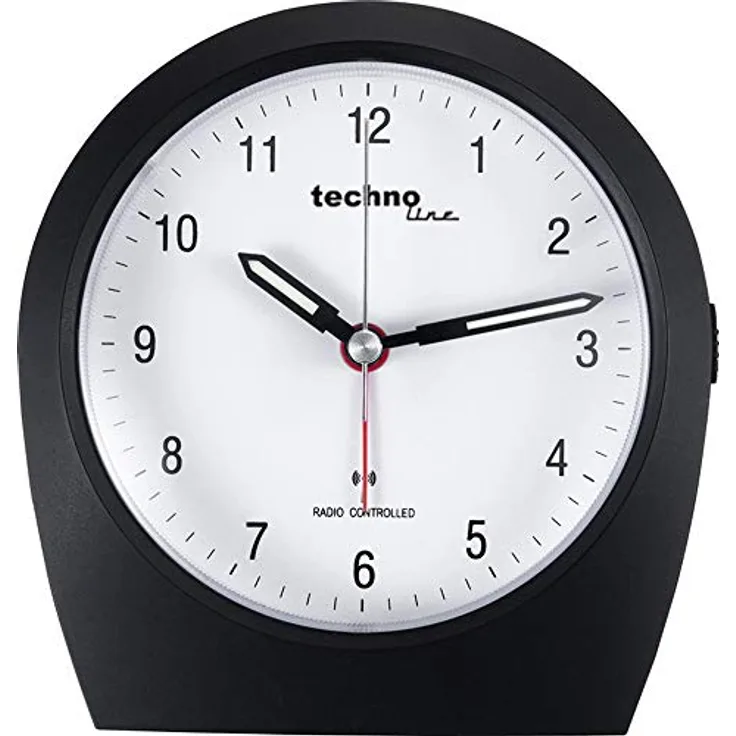 Technoline Funkwecker WT 758, mit Schlummerfunktion und Beleuchtung, Schwarz, kompakte Größe 11 x 5 x 11,5 cm