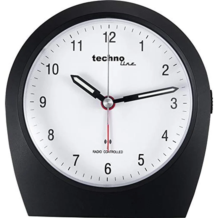 Technoline Funkwecker WT 758, mit Schlummerfunktion und Beleuchtung, Schwarz, kompakte Größe 11 x 5 x 11,5 cm – Bild 1