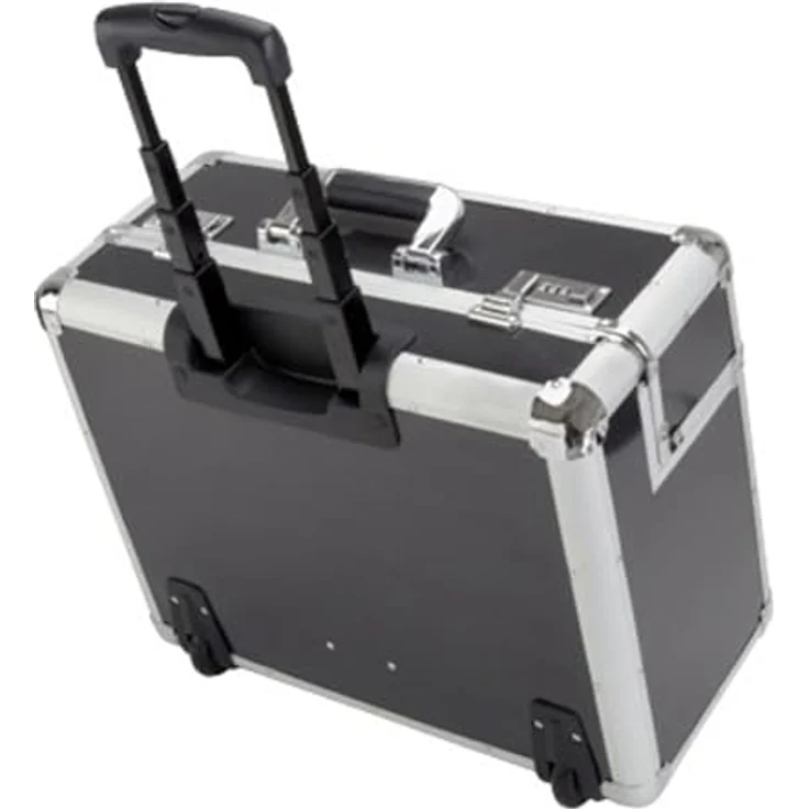 Alumaxx Pilotenkoffer, Carbonoptik, herausnehmbares Organizerfach, Silber-Schwarz, 41 l – Bild 3