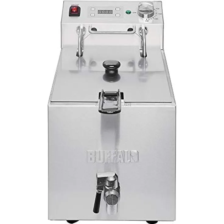 Buffalo FC374 2,9kW Tischmodell Fritteuse mit Timer, 8L Kapazität