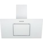 Respekta Dunstabzugshaube kopffrei/Dunstabzugshaube schräg 90 cm/Metallgehäuse mit Glasschirm in Weiß/Abluft - und Umluftfunktion / CH22010/90WBZ / B / 54 – 62 dB