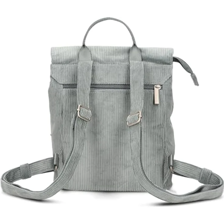 Zwei Mademoiselle.M City Rucksack, 29 cm, blau, 100% Polyurethan, 24 cm x 13 cm – Bild 3