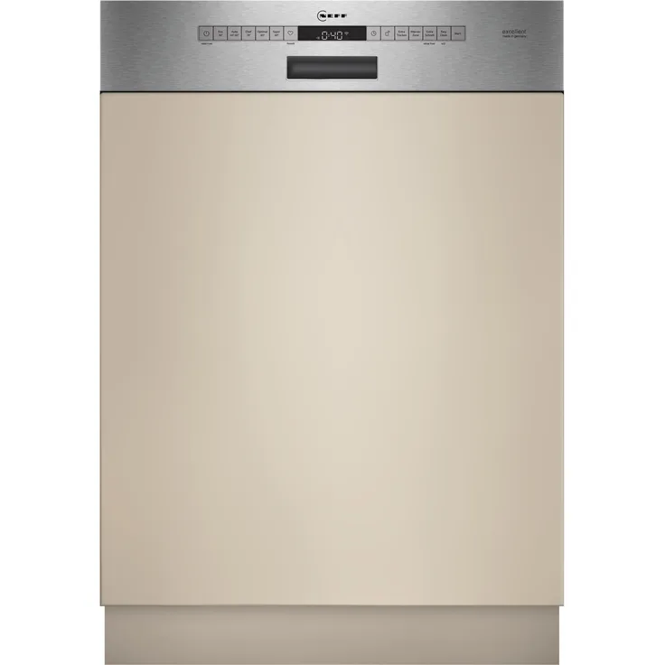 NEFF S145EBS05D, Integrierbarer Geschirrspüler, 60 cm, gebürsteter Stahl, Energieeffizienzklasse A