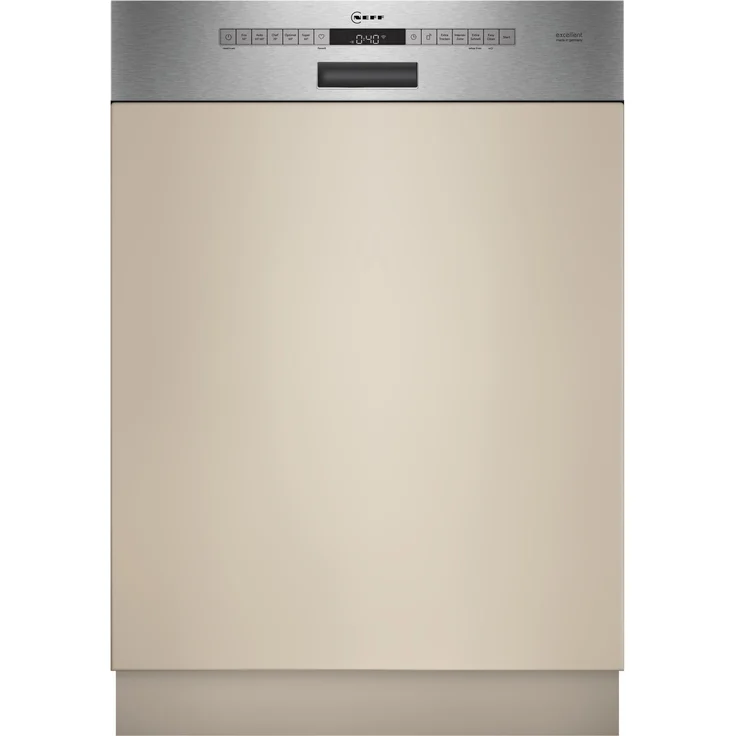NEFF S145EBS05D, Integrierbarer Geschirrspüler, 60 cm, gebürsteter Stahl, Energieeffizienzklasse A