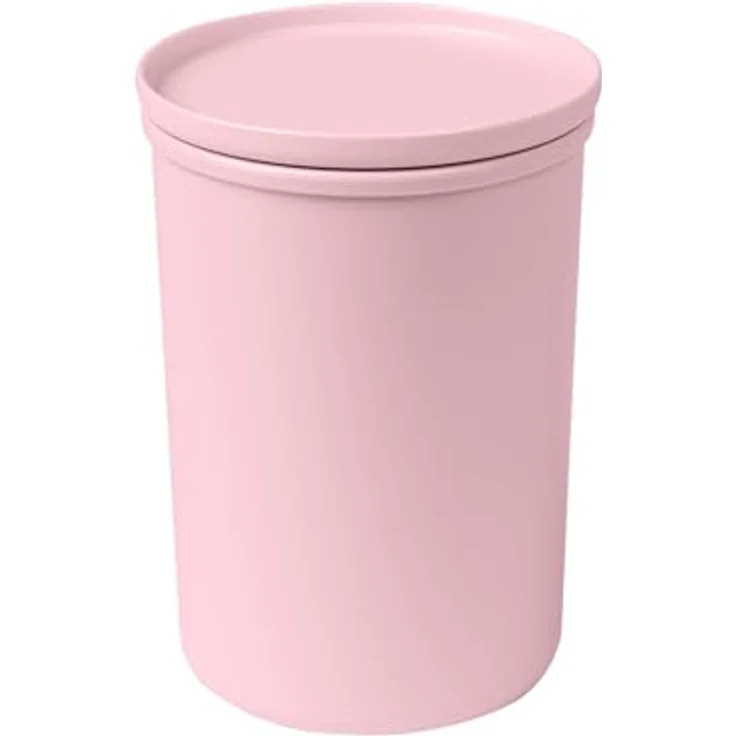 AWAVE Frischhaltedose rund 1.000 ml, luftdicht, rosé, aus recycelten PET-Flaschen, Mehrweg, lebensmitteltauglich – Bild 1