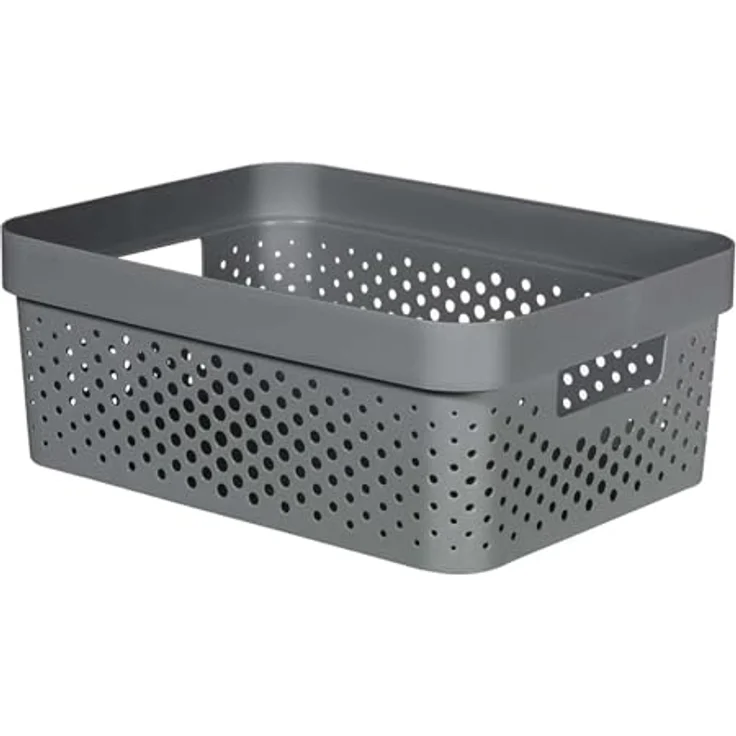 Curver Infinity-Behälter, 4,5 l, recycelter Kunststoff, grün, 26 x 17,5 x 12,3 cm, umweltfreundlich mit Griffen – Bild 2