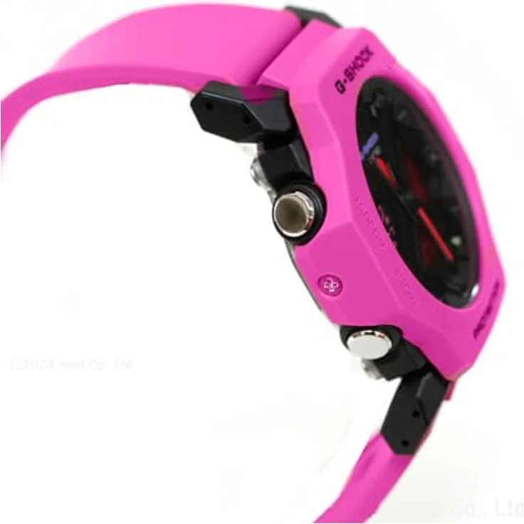 Casio Watch GA-2300-4AER, Analog-Digital-Uhr mit Kalenderfunktion und rosa Kunststoff Band – Bild 3