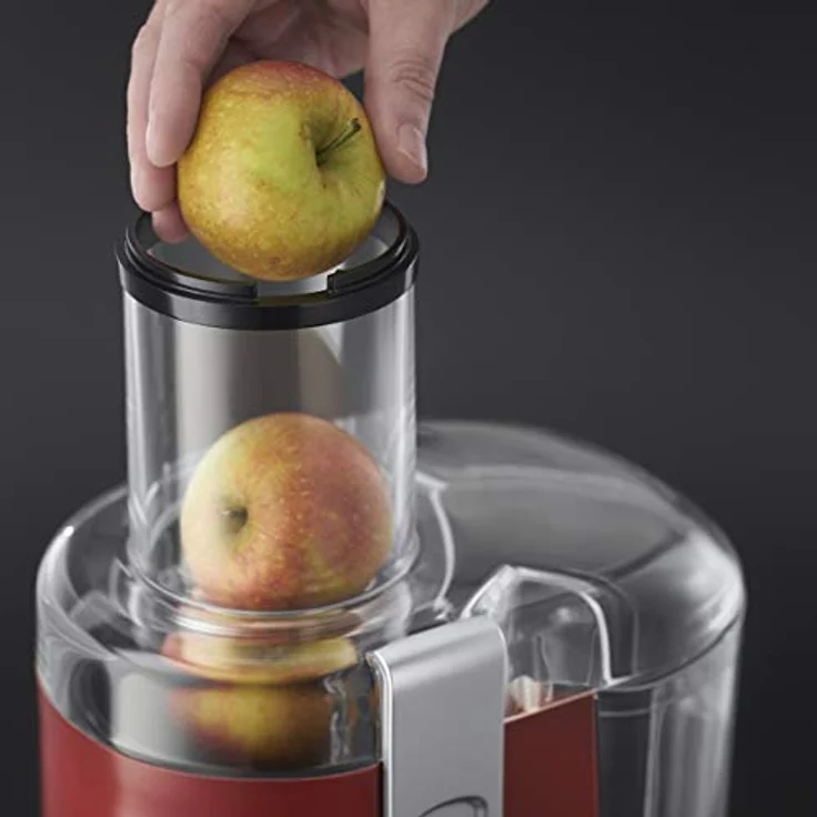Russell Hobbs Entsafter Desire, extra große Einfüllöffnung f. ganzes Obst & Gemüse, 2 Geschwindigkeitsstufen, 750ml Saftbehälter, 2,0l Fruchtfleischbehälter, BPA-frei, elektrische Saftpresse 24740-56 – Bild 3