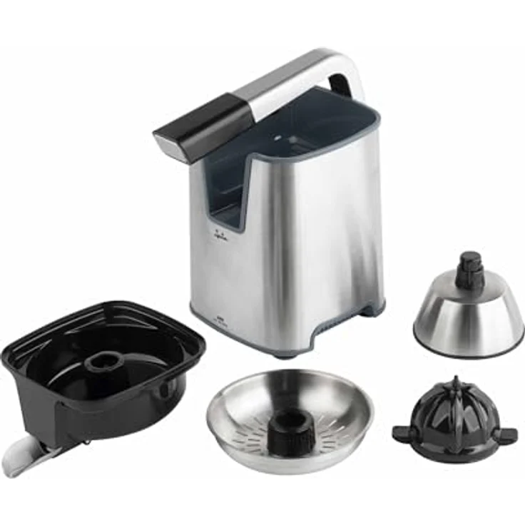 Jata JEEX1155 Elektrische Orangenpresse, 600 W, mit Arm, Doppelkegel für alle Obstsorten, abnehmbar, einfache Reinigung, leise, Edelstahl-Körper – Bild 2